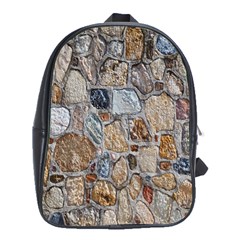 Multi Color Stones Wall Texture School Bags (xl)  by Simbadda