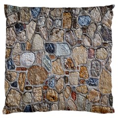 Multi Color Stones Wall Texture Standard Flano Cushion Case (two Sides) by Simbadda