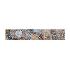 Multi Color Stones Wall Texture Flano Scarf (mini) by Simbadda