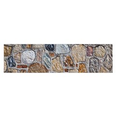 Multi Color Stones Wall Texture Satin Scarf (oblong) by Simbadda