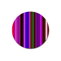 Fun Striped Background Design Pattern Magnet 3  (round) by Simbadda