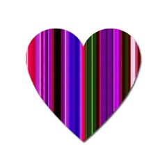 Fun Striped Background Design Pattern Heart Magnet by Simbadda