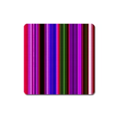 Fun Striped Background Design Pattern Square Magnet by Simbadda