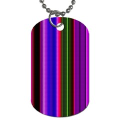 Fun Striped Background Design Pattern Dog Tag (one Side) by Simbadda