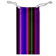 Fun Striped Background Design Pattern Jewelry Bag by Simbadda