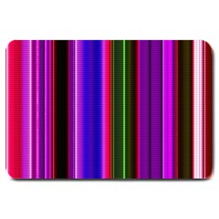 Fun Striped Background Design Pattern Large Doormat  by Simbadda