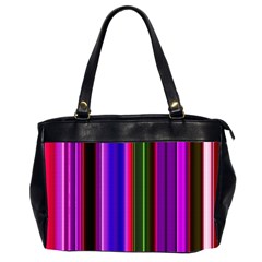 Fun Striped Background Design Pattern Office Handbags (2 Sides)  by Simbadda