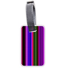 Fun Striped Background Design Pattern Luggage Tags (one Side)  by Simbadda