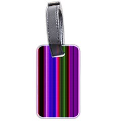 Fun Striped Background Design Pattern Luggage Tags (two Sides) by Simbadda