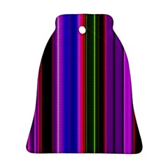 Fun Striped Background Design Pattern Ornament (bell)