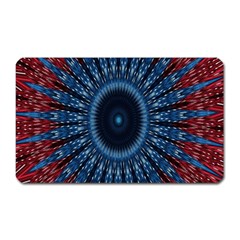 Digital Circle Ornament Computer Graphic Magnet (rectangular) by Simbadda