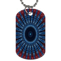 Digital Circle Ornament Computer Graphic Dog Tag (one Side) by Simbadda