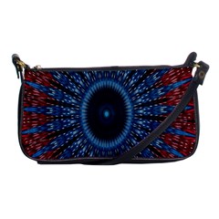 Digital Circle Ornament Computer Graphic Shoulder Clutch Bags by Simbadda