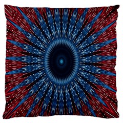 Digital Circle Ornament Computer Graphic Large Cushion Case (one Side) by Simbadda