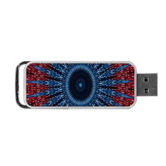 Digital Circle Ornament Computer Graphic Portable Usb Flash (one Side) by Simbadda