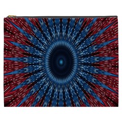 Digital Circle Ornament Computer Graphic Cosmetic Bag (xxxl)  by Simbadda