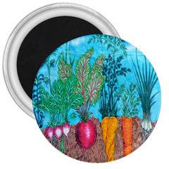 Mural Displaying Array Of Garden Vegetables 3  Magnets by Simbadda