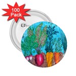 Mural Displaying Array Of Garden Vegetables 2.25  Buttons (100 pack)  Front