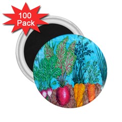 Mural Displaying Array Of Garden Vegetables 2 25  Magnets (100 Pack)  by Simbadda