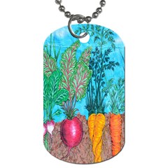 Mural Displaying Array Of Garden Vegetables Dog Tag (two Sides) by Simbadda