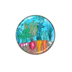 Mural Displaying Array Of Garden Vegetables Hat Clip Ball Marker (4 Pack) by Simbadda