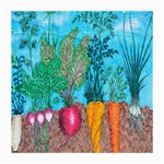 Mural Displaying Array Of Garden Vegetables Medium Glasses Cloth Front