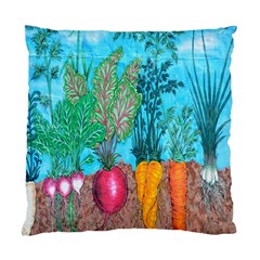 Mural Displaying Array Of Garden Vegetables Standard Cushion Case (two Sides) by Simbadda