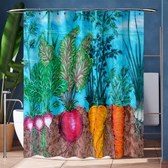 Mural Displaying Array Of Garden Vegetables Shower Curtain 60  X 72  (medium)  by Simbadda