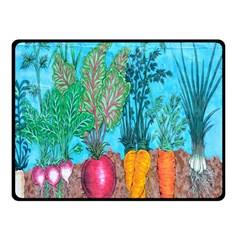 Mural Displaying Array Of Garden Vegetables Double Sided Fleece Blanket (small)  by Simbadda