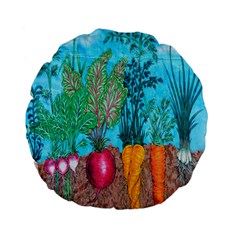 Mural Displaying Array Of Garden Vegetables Standard 15  Premium Flano Round Cushions by Simbadda