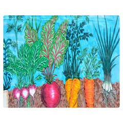 Mural Displaying Array Of Garden Vegetables Double Sided Flano Blanket (medium)  by Simbadda