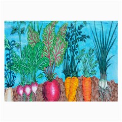 Mural Displaying Array Of Garden Vegetables Large Glasses Cloth (2-side) by Simbadda