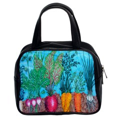 Mural Displaying Array Of Garden Vegetables Classic Handbags (2 Sides) by Simbadda