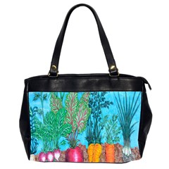 Mural Displaying Array Of Garden Vegetables Office Handbags (2 Sides)  by Simbadda