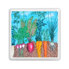 Mural Displaying Array Of Garden Vegetables Memory Card Reader (square)  by Simbadda