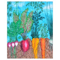 Mural Displaying Array Of Garden Vegetables Drawstring Bag (small) by Simbadda