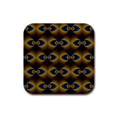 Fractal Multicolored Background Rubber Square Coaster (4 Pack)  by Simbadda