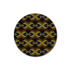 Fractal Multicolored Background Magnet 3  (round) by Simbadda