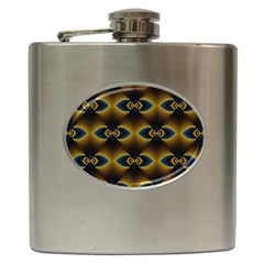 Fractal Multicolored Background Hip Flask (6 Oz) by Simbadda