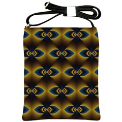 Fractal Multicolored Background Shoulder Sling Bags by Simbadda