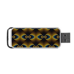 Fractal Multicolored Background Portable Usb Flash (one Side) by Simbadda