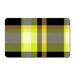 Tartan Pattern Background Fabric Design Magnet (rectangular) by Simbadda