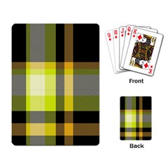 Tartan Pattern Background Fabric Design Playing Card by Simbadda