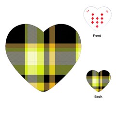 Tartan Pattern Background Fabric Design Playing Cards (heart)  by Simbadda