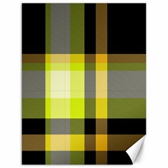 Tartan Pattern Background Fabric Design Canvas 12  X 16   by Simbadda