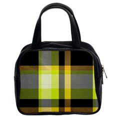 Tartan Pattern Background Fabric Design Classic Handbags (2 Sides) by Simbadda