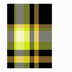 Tartan Pattern Background Fabric Design Small Garden Flag (two Sides) by Simbadda