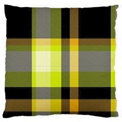 Tartan Pattern Background Fabric Design Large Cushion Case (one Side) by Simbadda