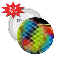 Punctulated Colorful Ground Noise Nervous Sorcery Sight Screen Pattern 2 25  Buttons (100 Pack)  by Simbadda