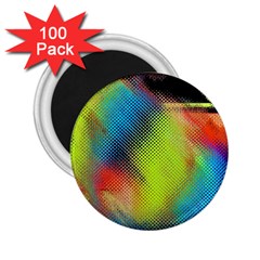 Punctulated Colorful Ground Noise Nervous Sorcery Sight Screen Pattern 2 25  Magnets (100 Pack)  by Simbadda